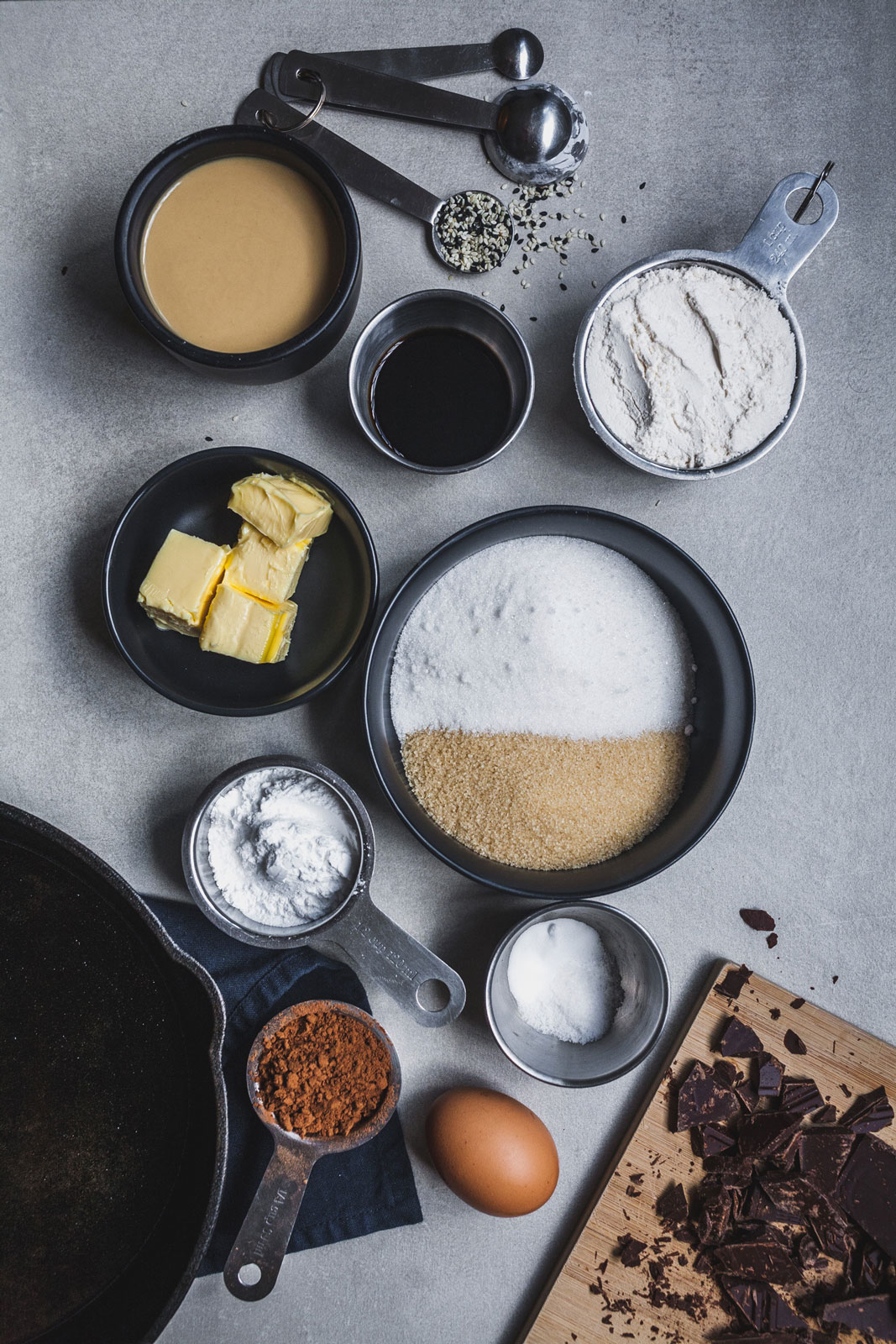 Double Chocolate Tahini Skillet Cookie