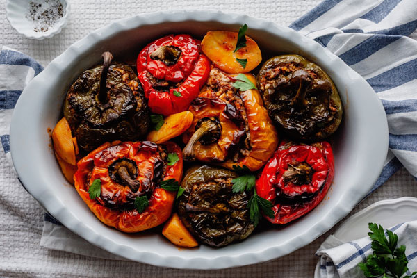 Greek Stuffed Peppers (Yemista)