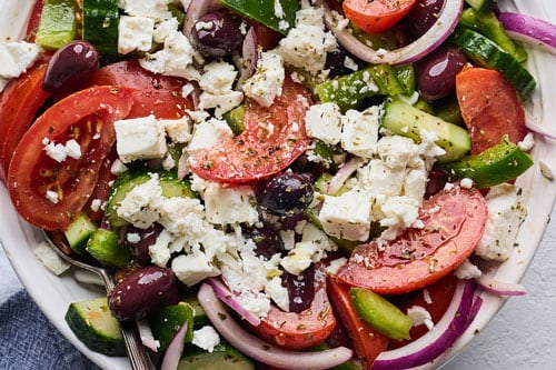 Classic Greek Village Salad (Horiatiki)