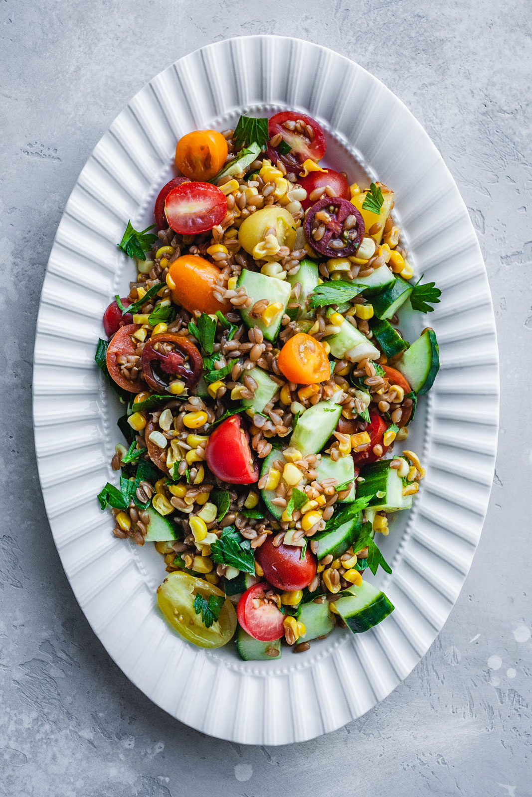 Skillet Corn With Farro Salad