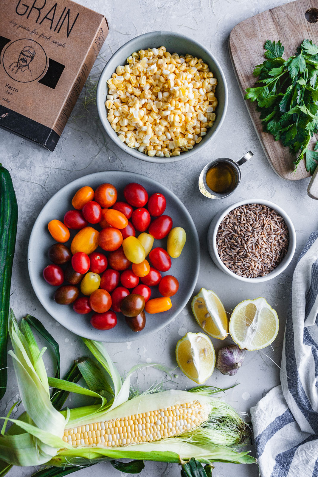 Skillet Corn With Farro Salad