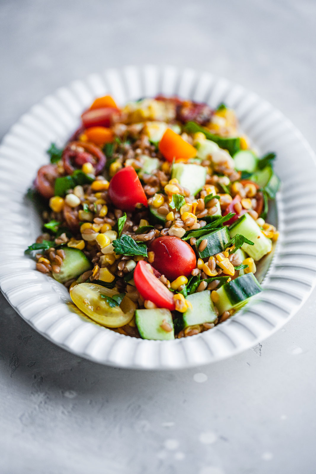 Skillet Corn With Farro Salad