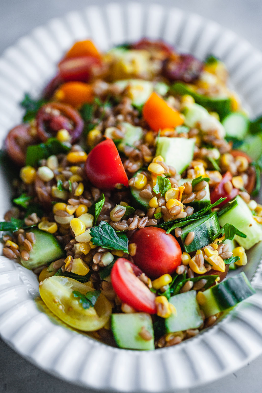 Skillet Corn With Farro Salad