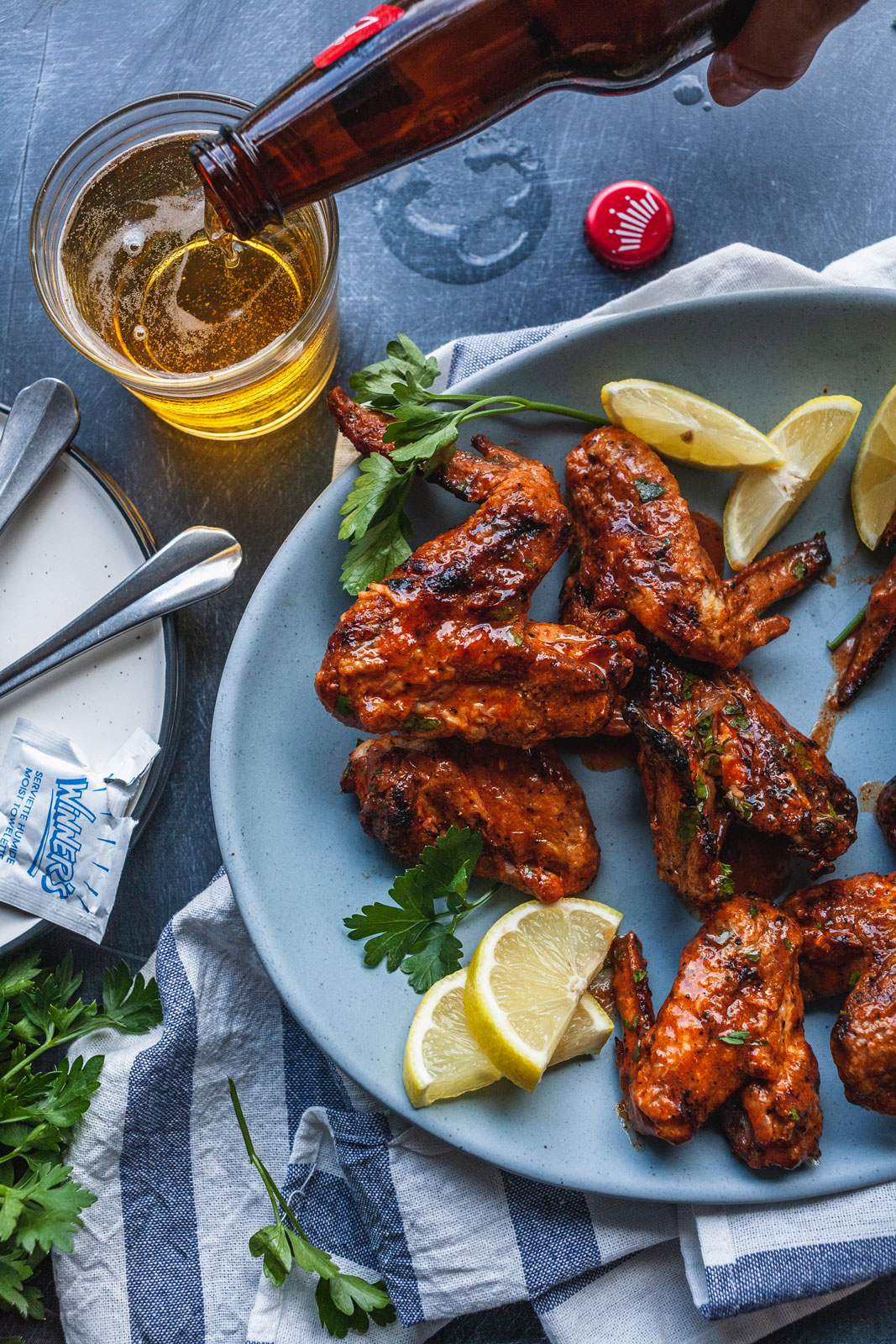 Grilled Party Wings With Cholula Butter