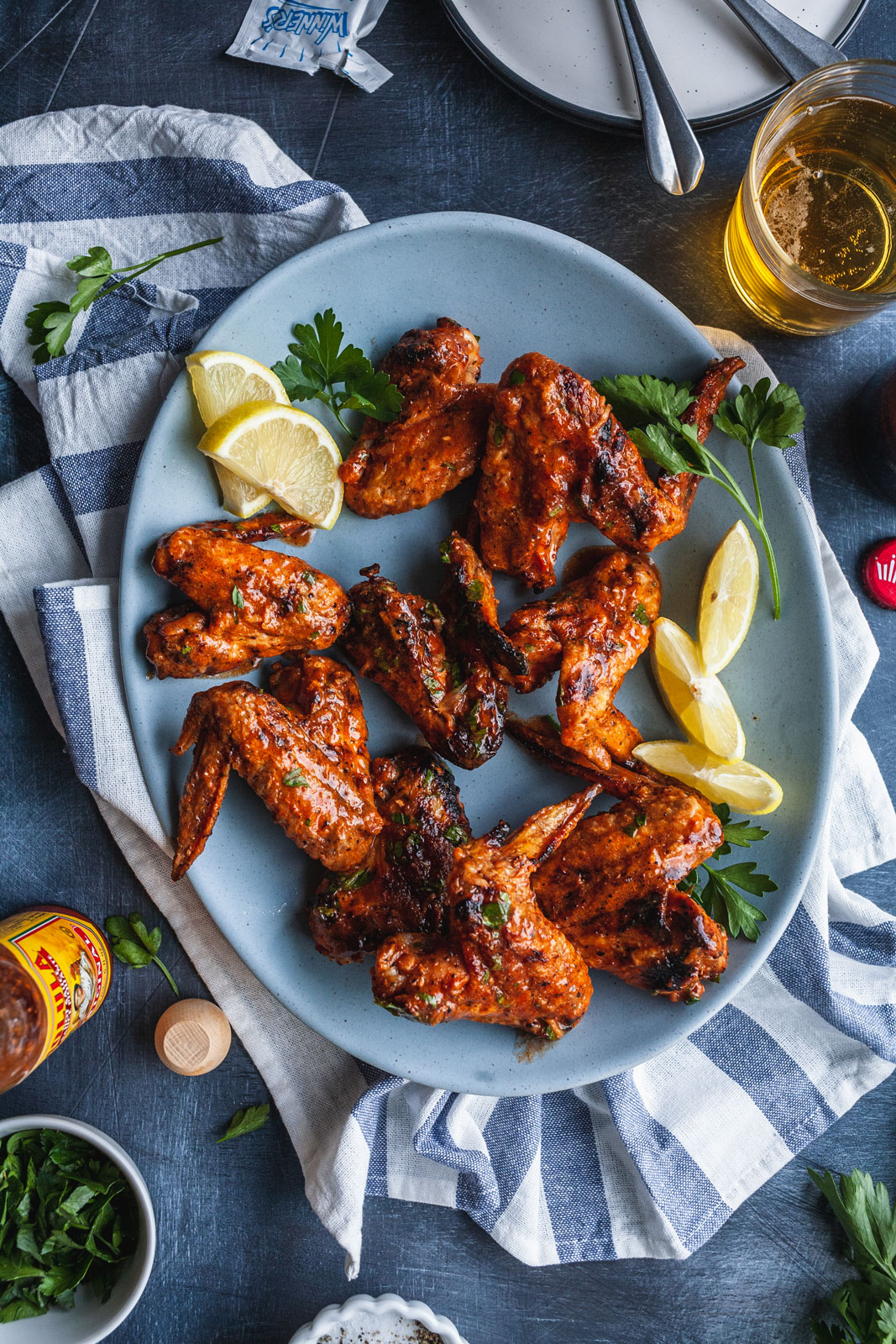 Grilled Party Wings With Cholula Butter