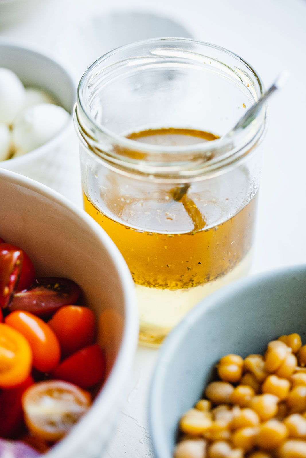 Easy Chickpea Caprese Salad