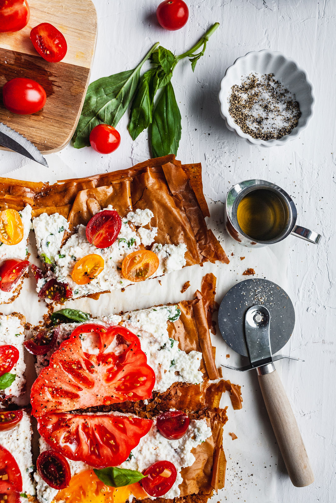 Tomato Phyllo Herbed Ricotta Tart