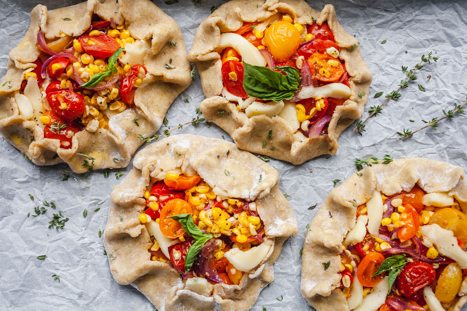 Savoury Corn and Tomato Tartlets