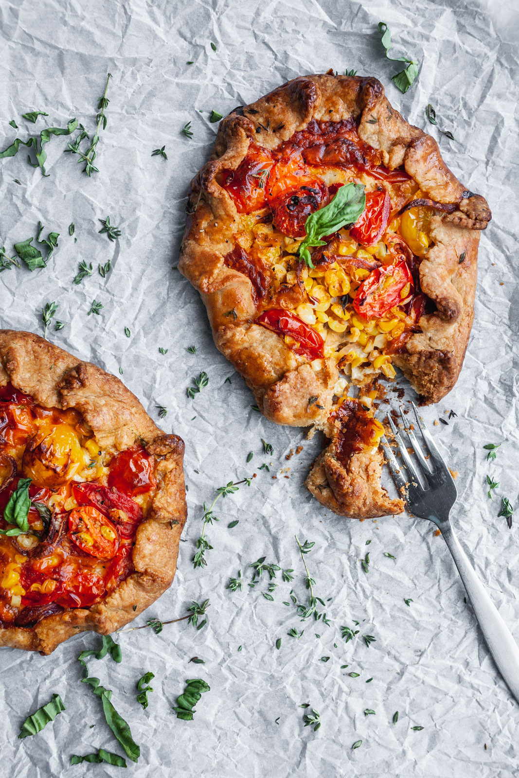 Savoury Corn and Tomato Tartlets