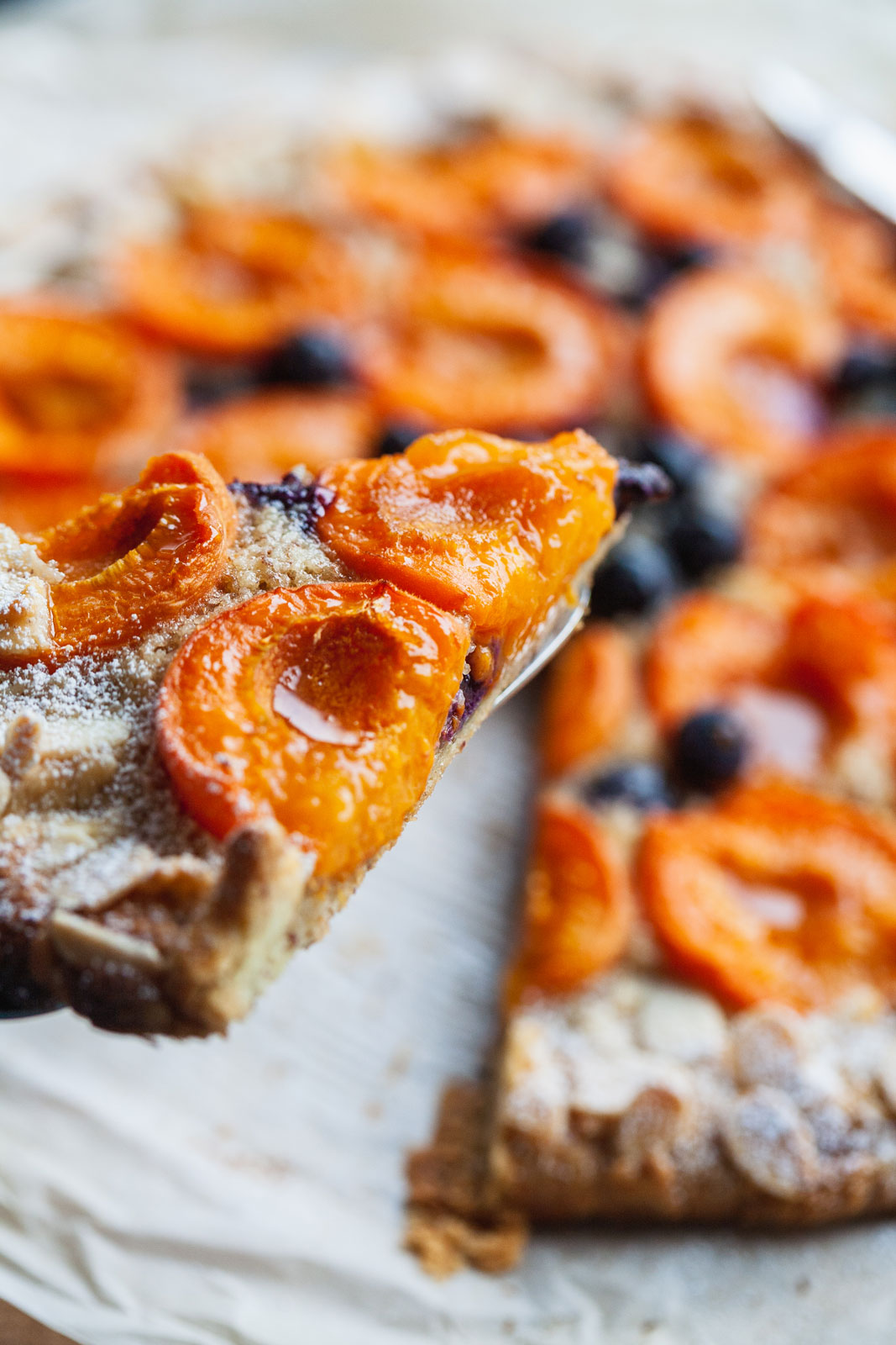 Apricot Blueberry and Almond Cream Crostata