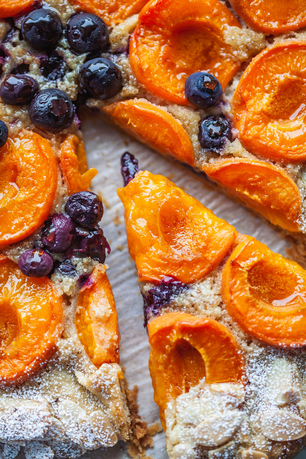 Apricot Blueberry and Almond Cream Crostata