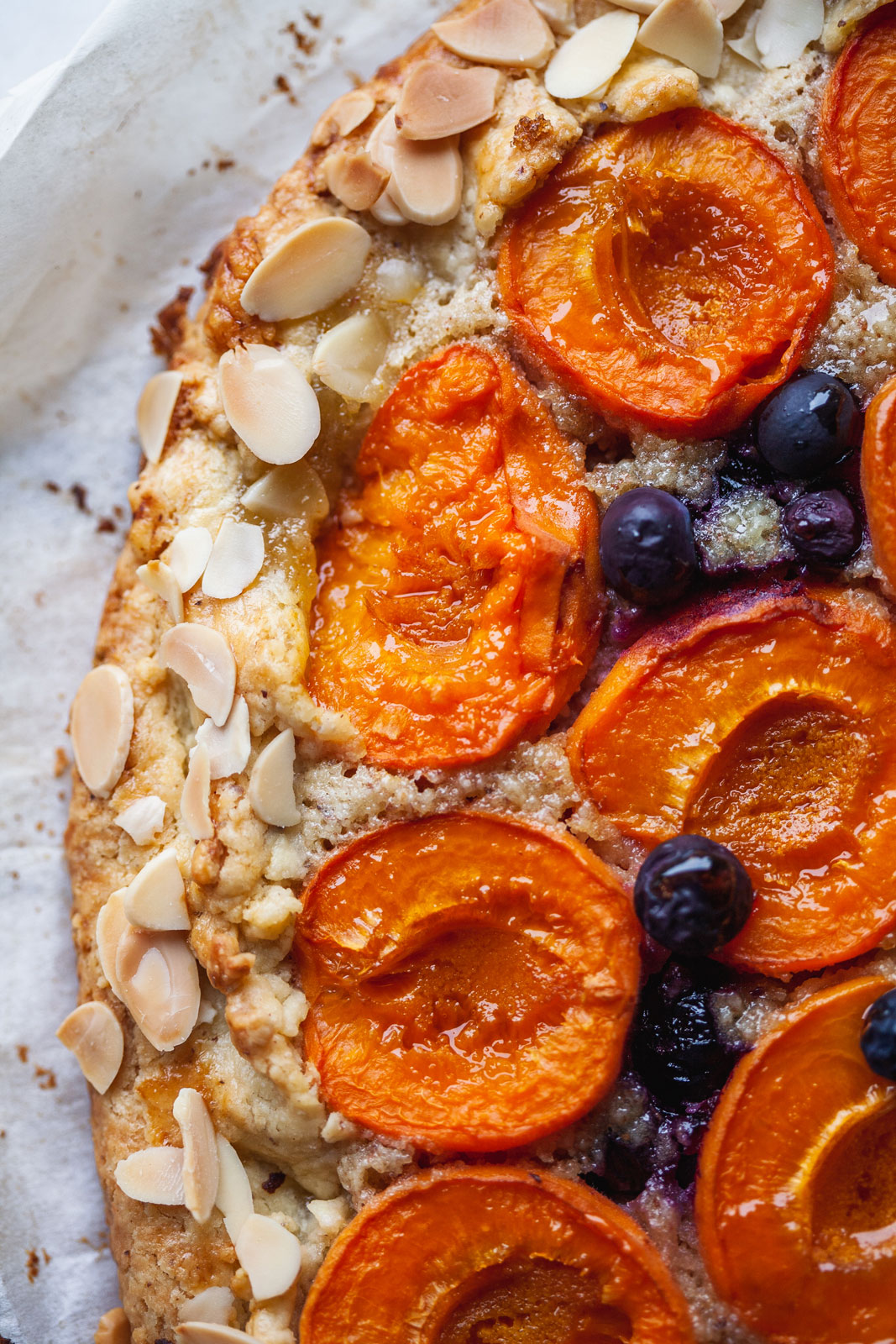 Apricot Blueberry and Almond Cream Crostata