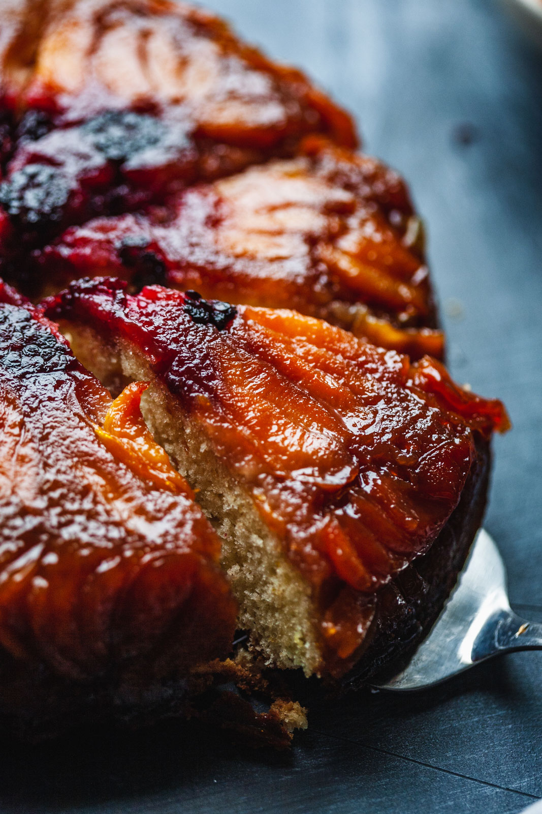 Lemony Plum And Blackberry Upside Down Cake