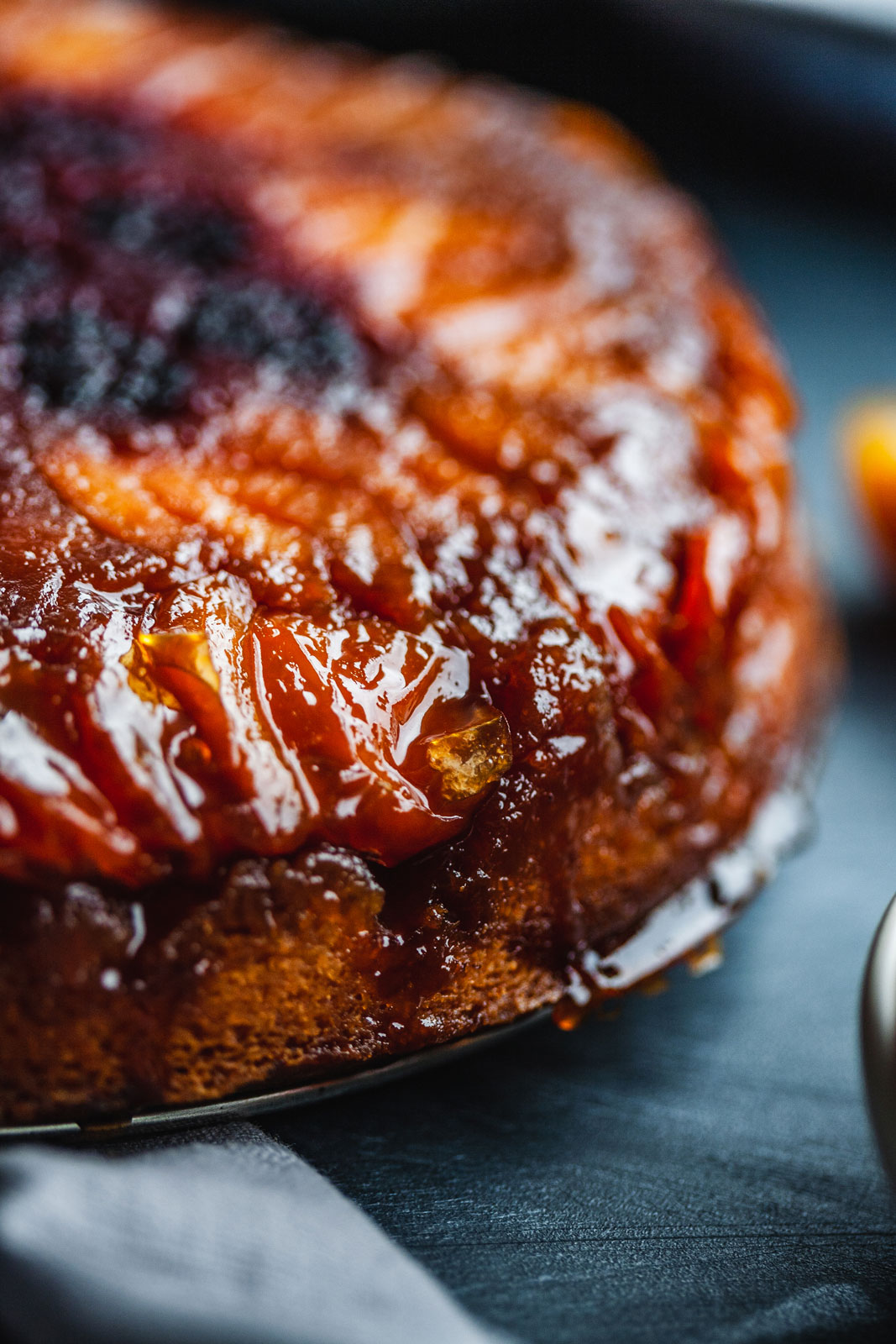 Lemony Plum And Blackberry Upside Down Cake