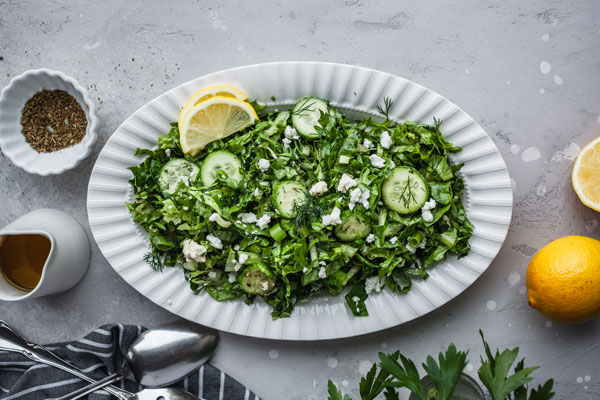 Classic Greek Lettuce Salad (Maroulosalata)