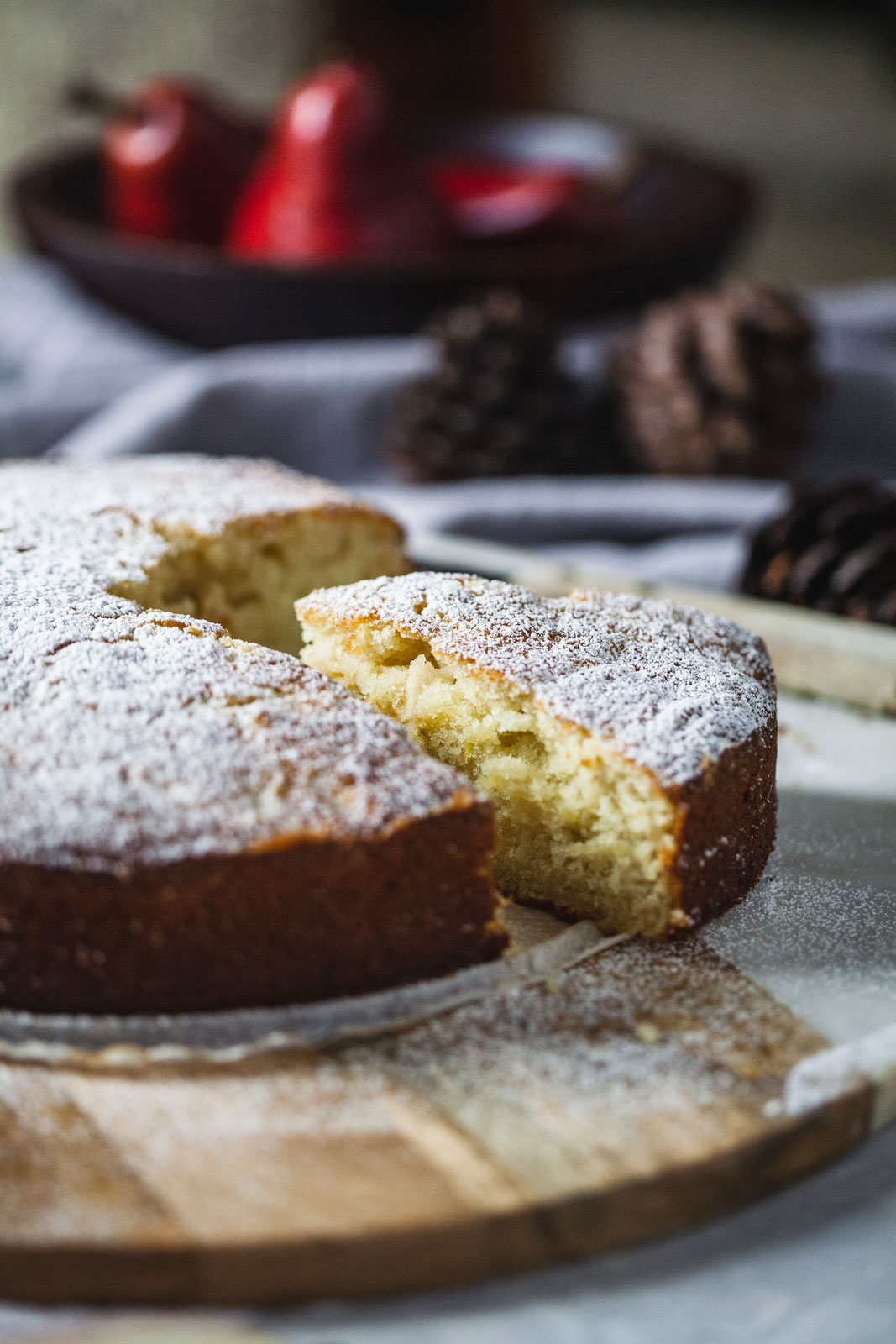 Cardamom Pear Ricotta Cake