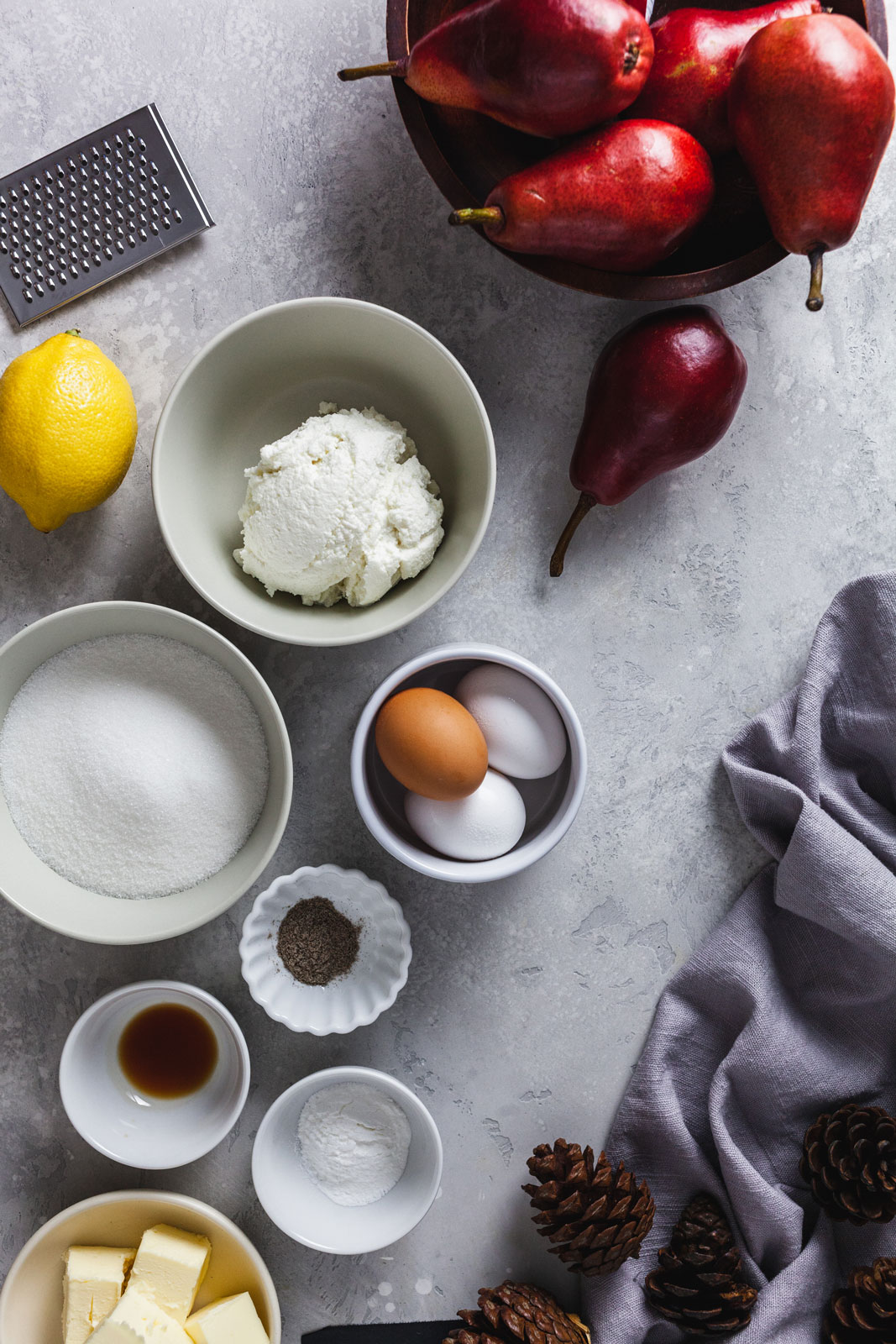 Cardamom Pear Ricotta Cake