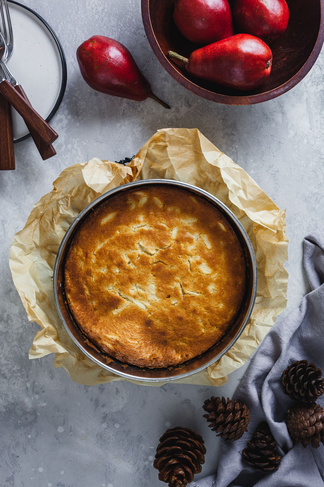 Cardamom Pear Ricotta Cake