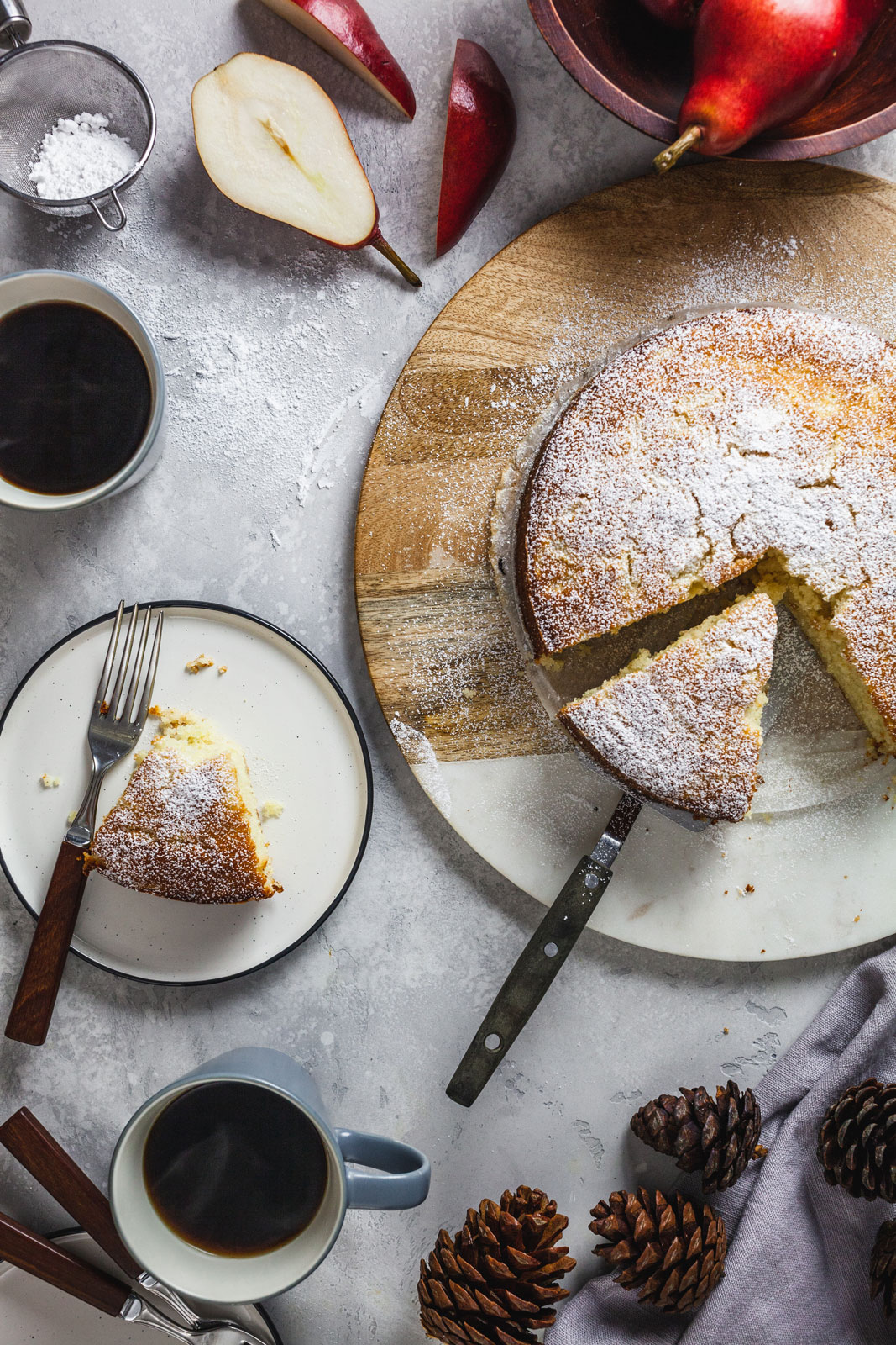 Cardamom Pear Ricotta Cake