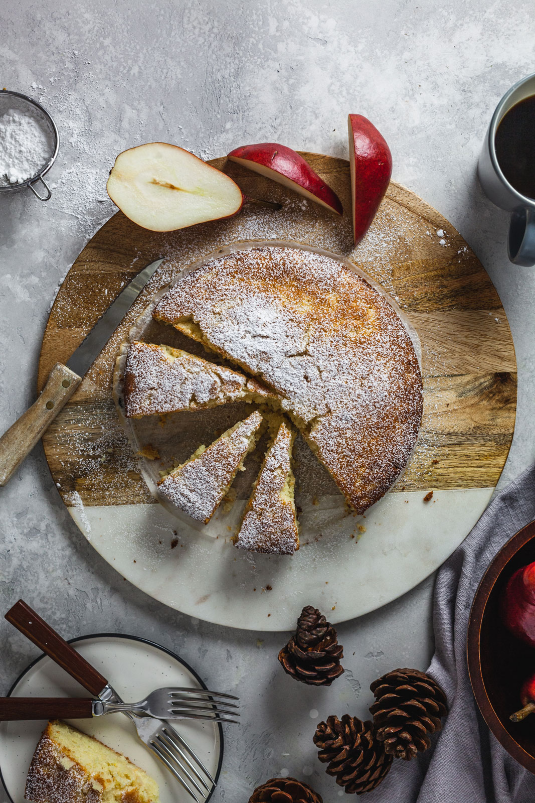 Cardamom Pear Ricotta Cake