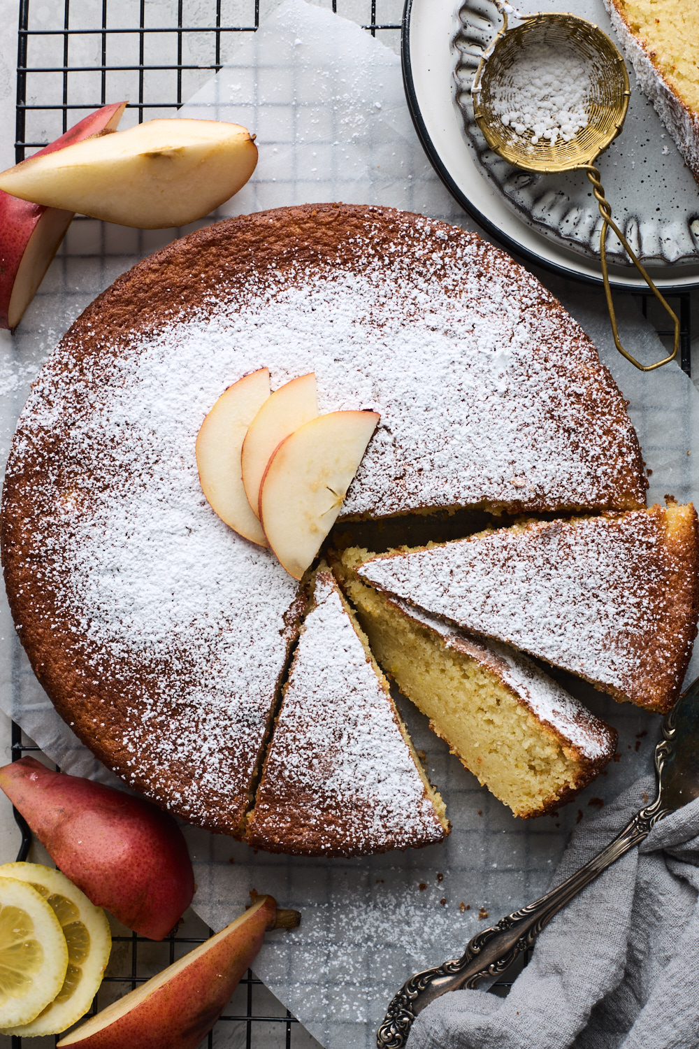 Cardamom Pear Ricotta Cake