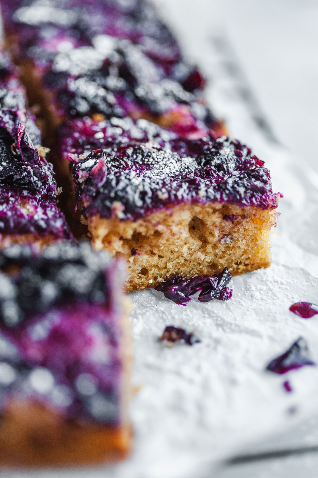 Roasted Grape Snack Cake