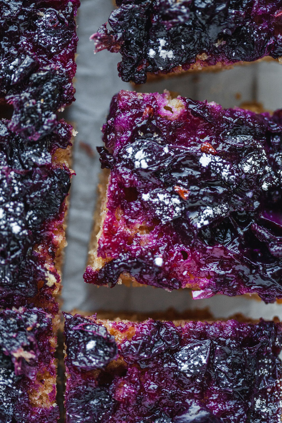 Roasted Grape Snack Cake