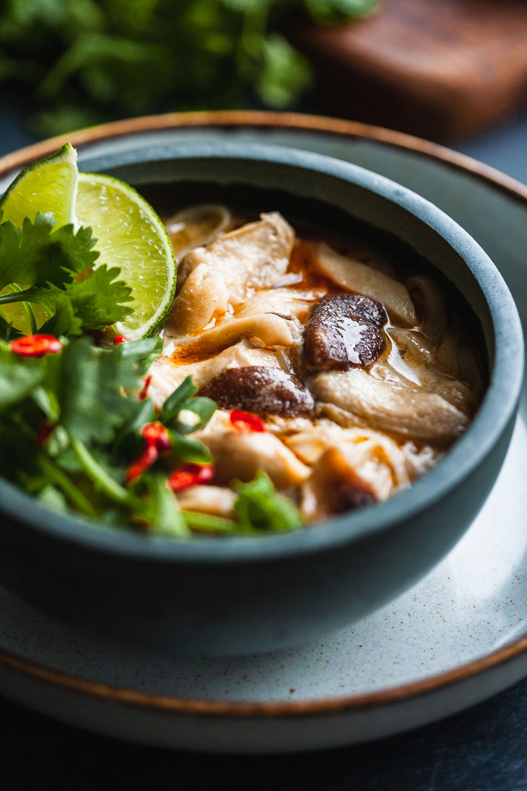 Thai Chicken Coconut And Noodles Soup