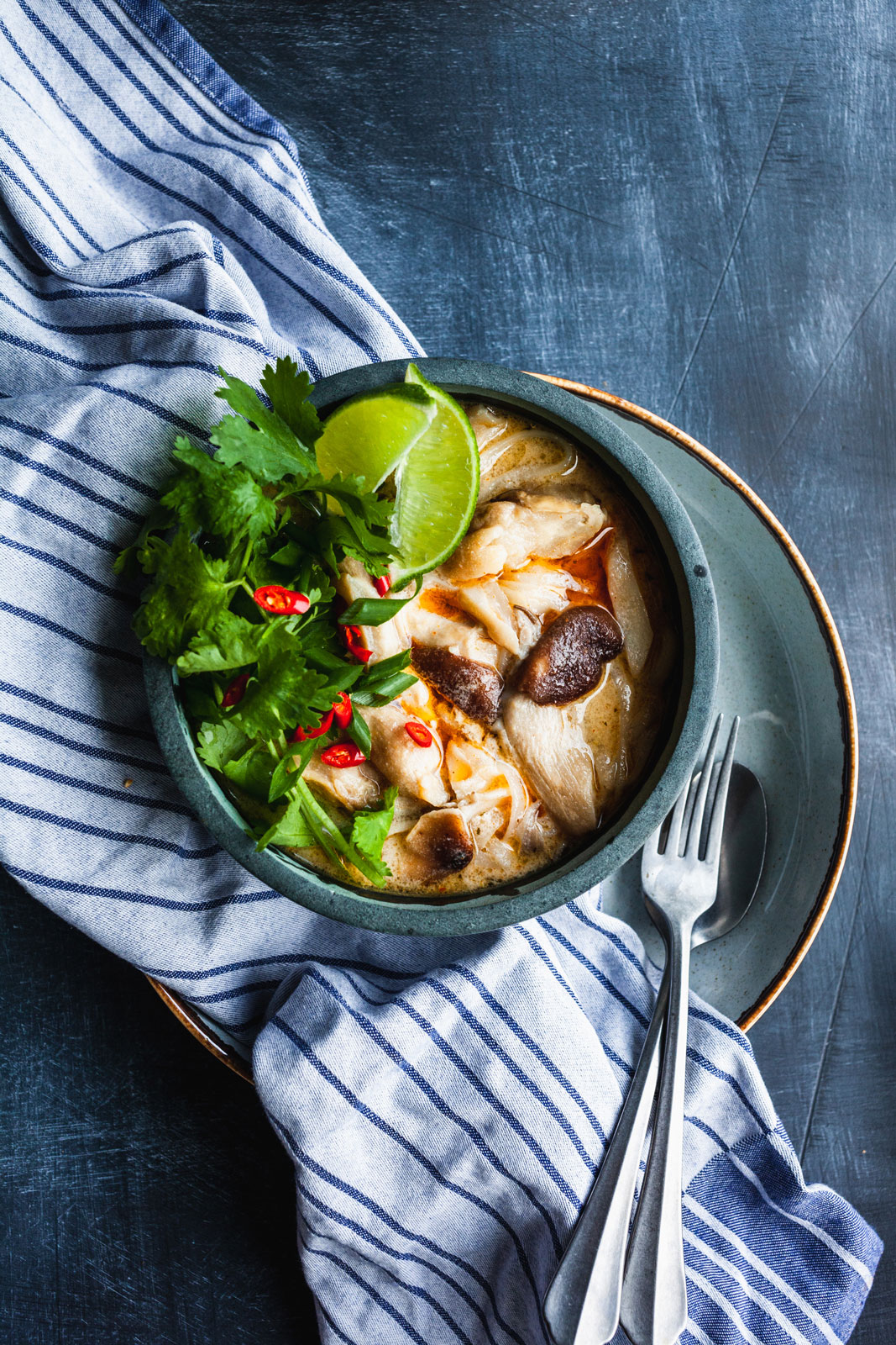 Thai Chicken Coconut And Noodles Soup