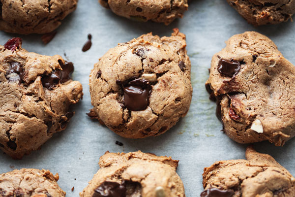 Almond Butter Trail Mix Cookies