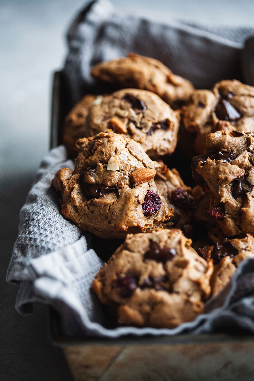 Almond Butter Trail Mix Cookies