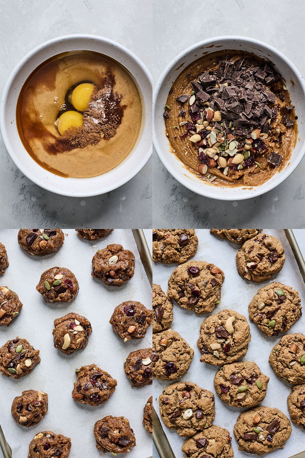 Almond Butter Trail Mix Cookies