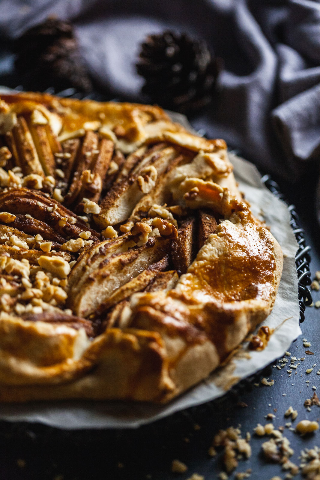 Spiced Pear Galette With Salted Maple Glaze