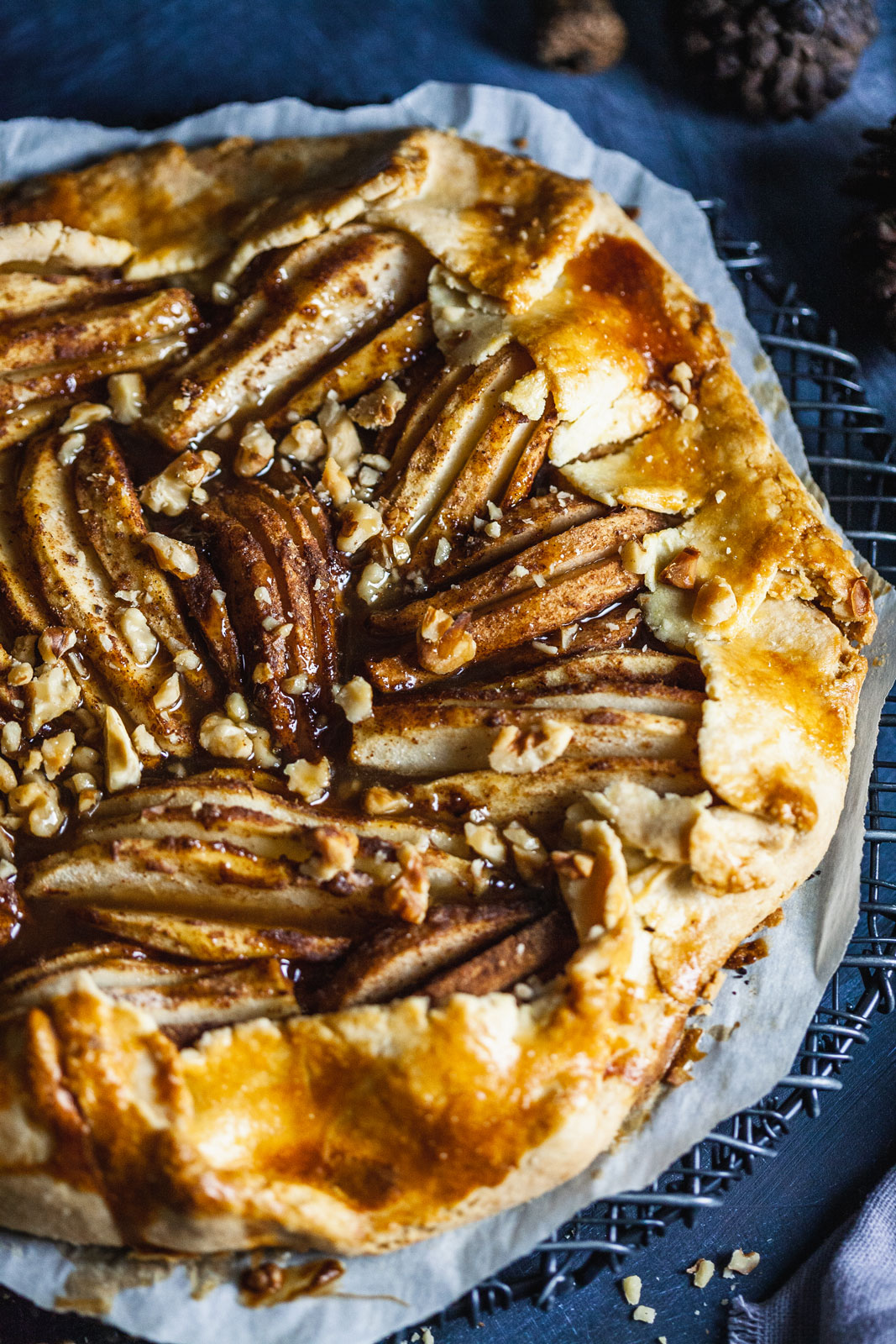 Spiced Pear Galette With Salted Maple Glaze