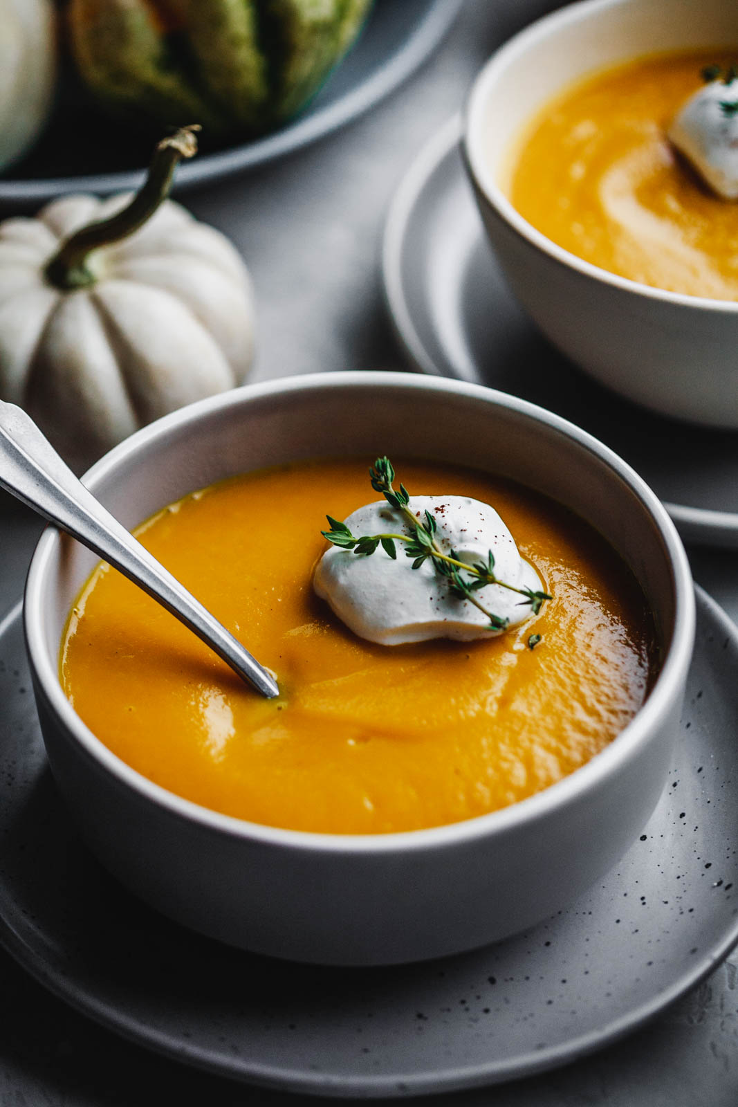 Classic Butternut Soup With Spiced Whipped Cream