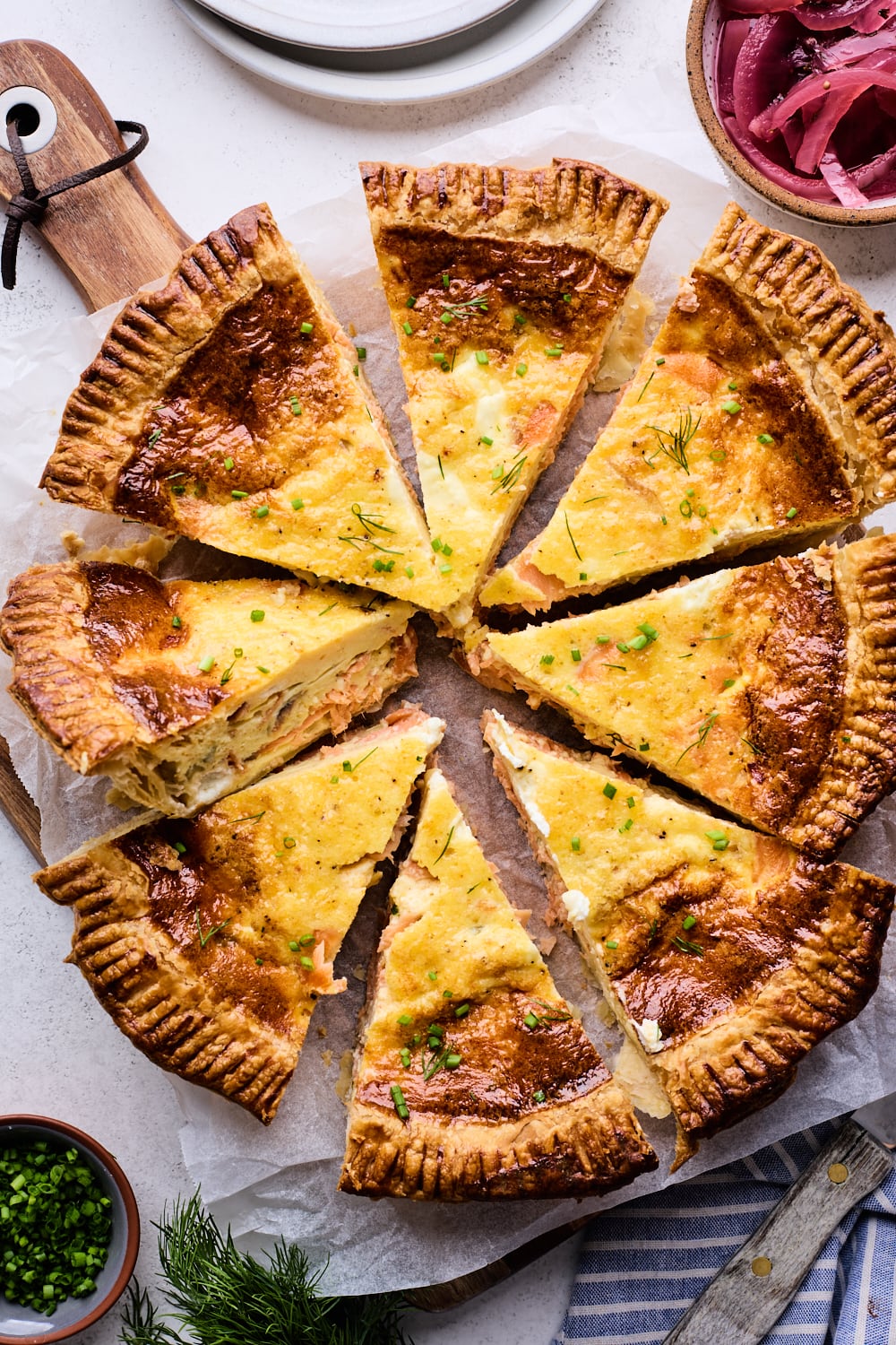 Puff Pastry Smoked Salmon Quiche With Goat Cheese