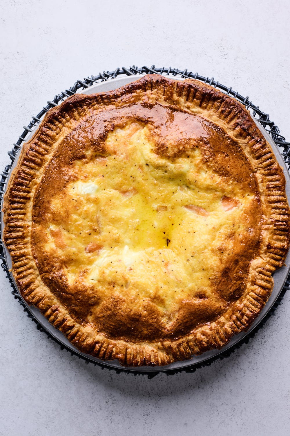 Puff Pastry Smoked Salmon Quiche With Goat Cheese