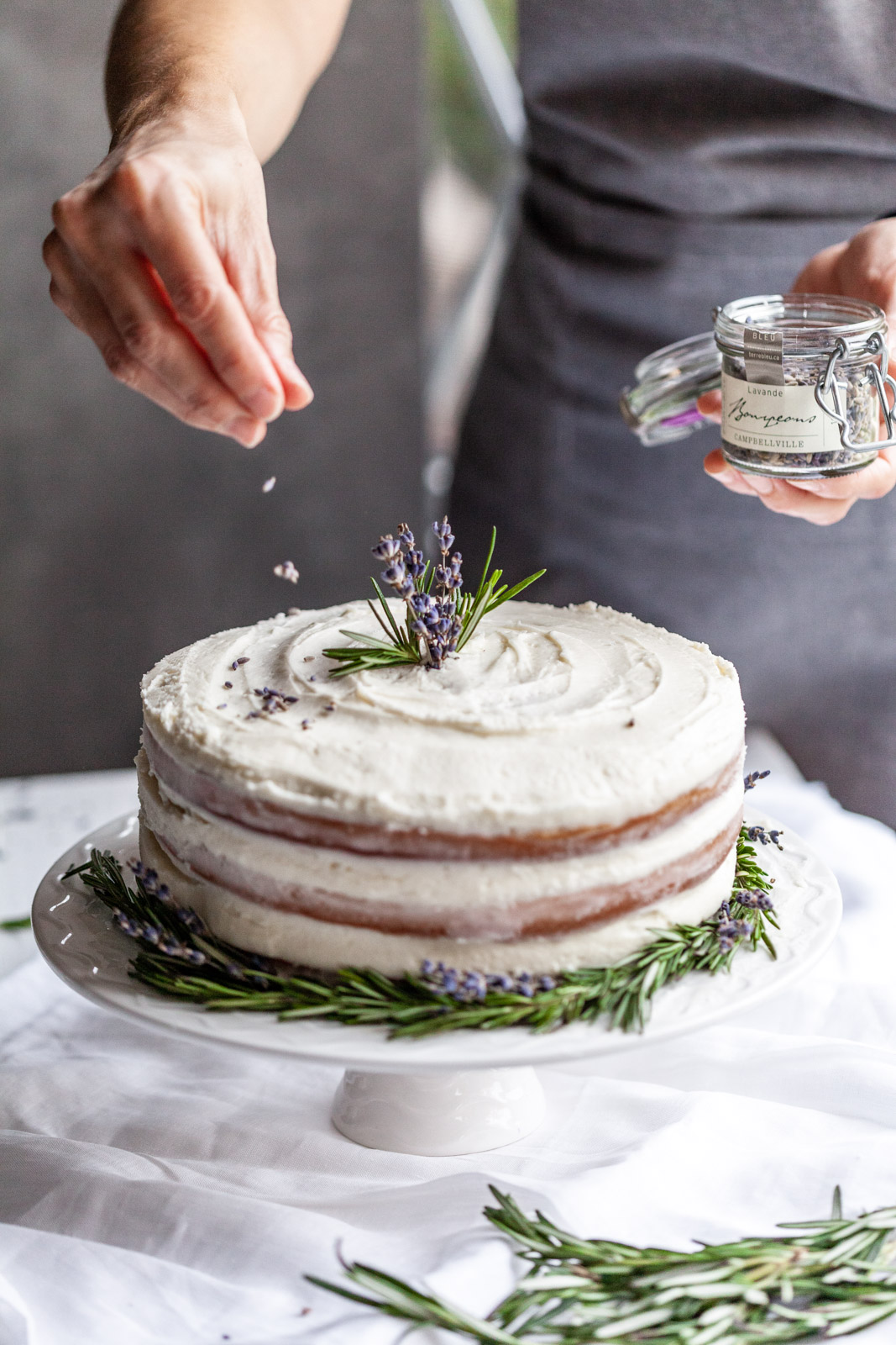 Rosemary Lavender Cake With a Lavender Buttercream