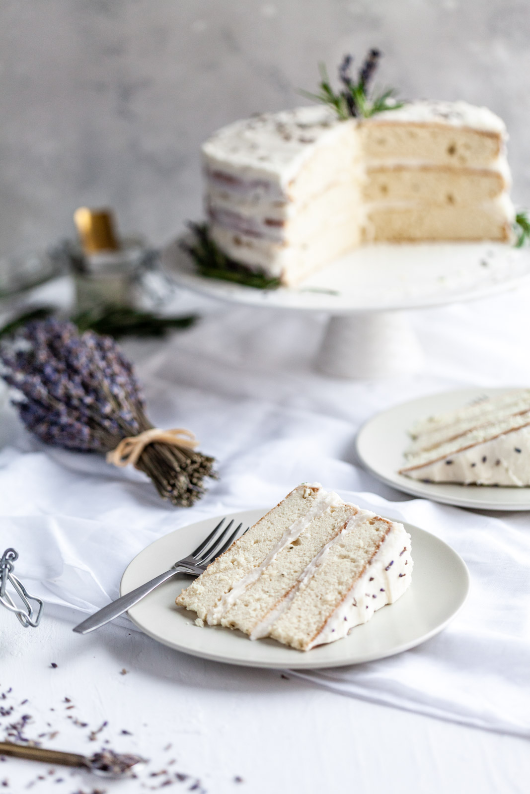 Rosemary Lavender Cake With a Lavender Buttercream