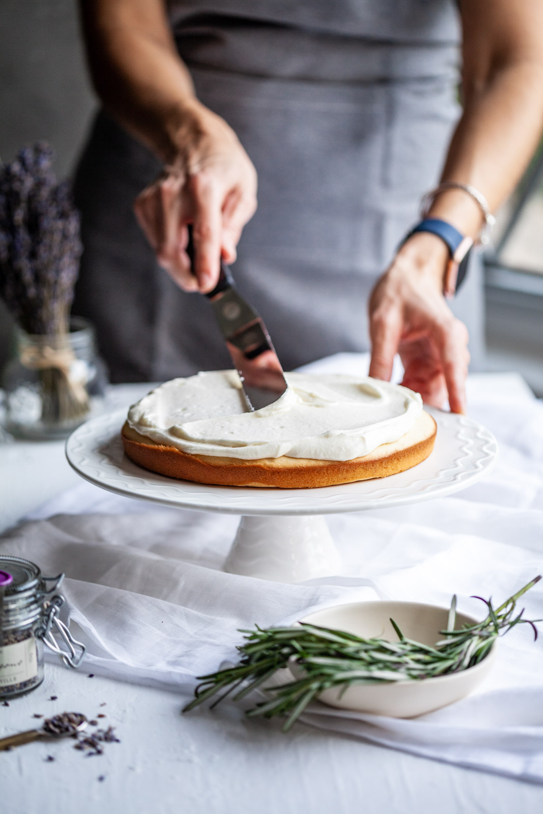 Rosemary Lavender Cake With a Lavender Buttercream