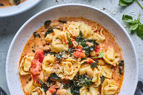 Creamy Tuscan Tortellini Soup