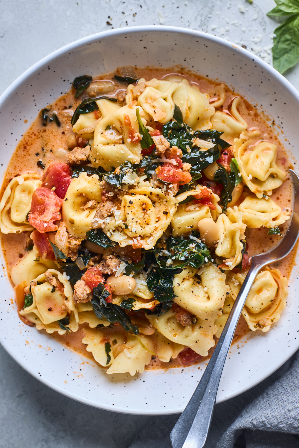 Creamy Tuscan Tortellini Soup