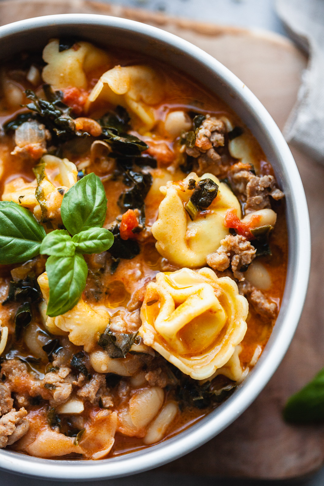 Creamy Tuscan Tortellini Soup