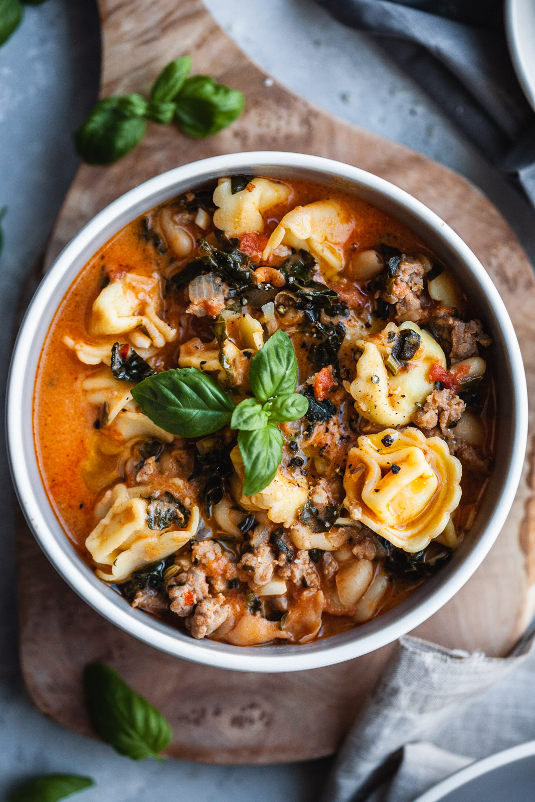 Creamy Tuscan Tortellini Soup