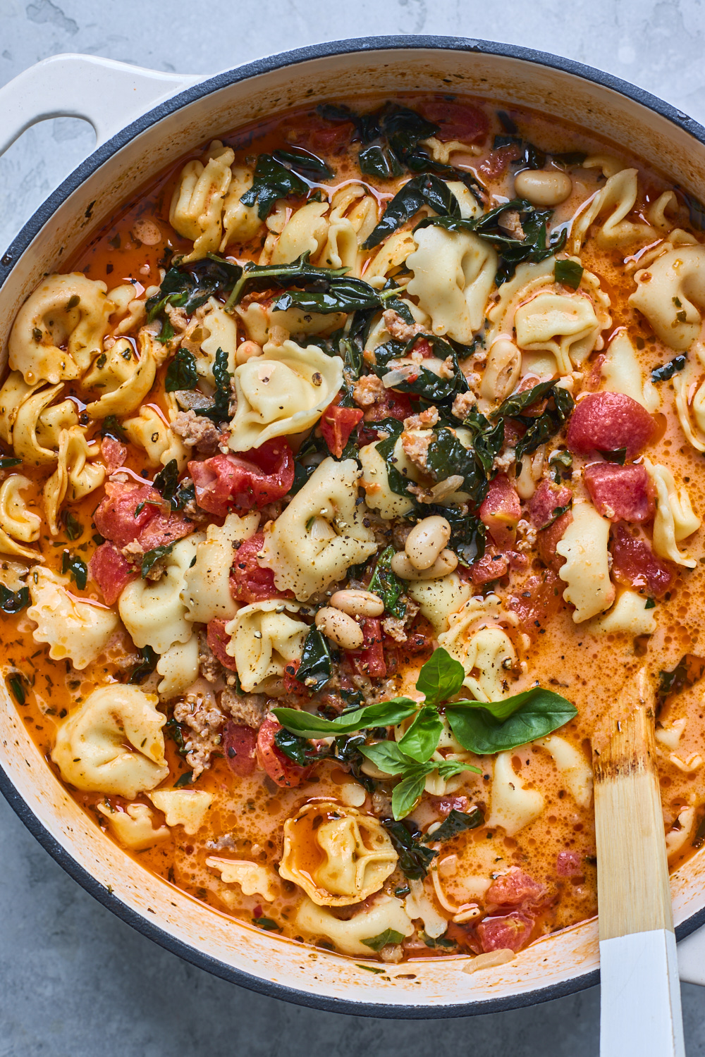 Creamy Tuscan Tortellini Soup