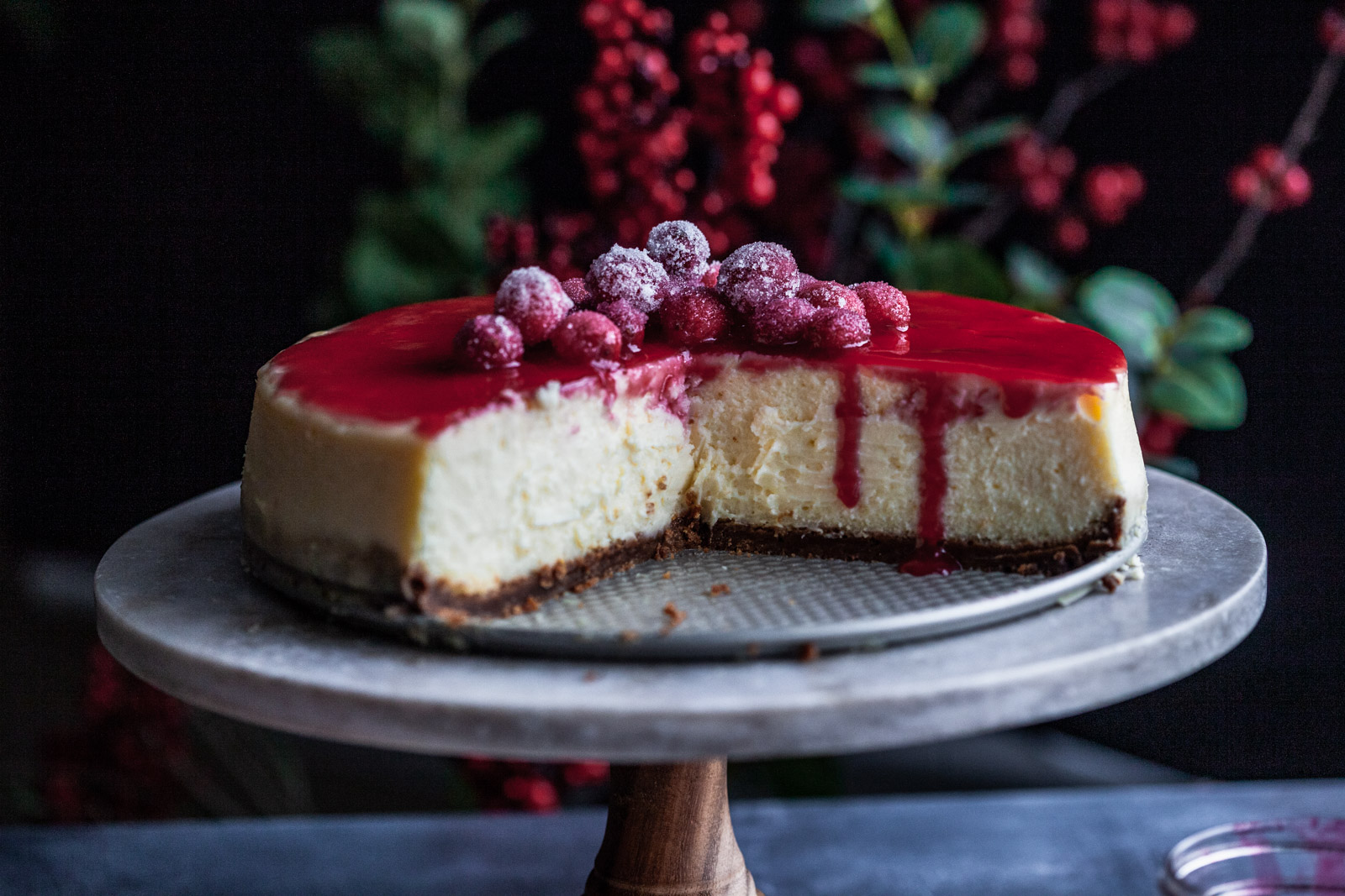 Cranberry Orange Cheesecake