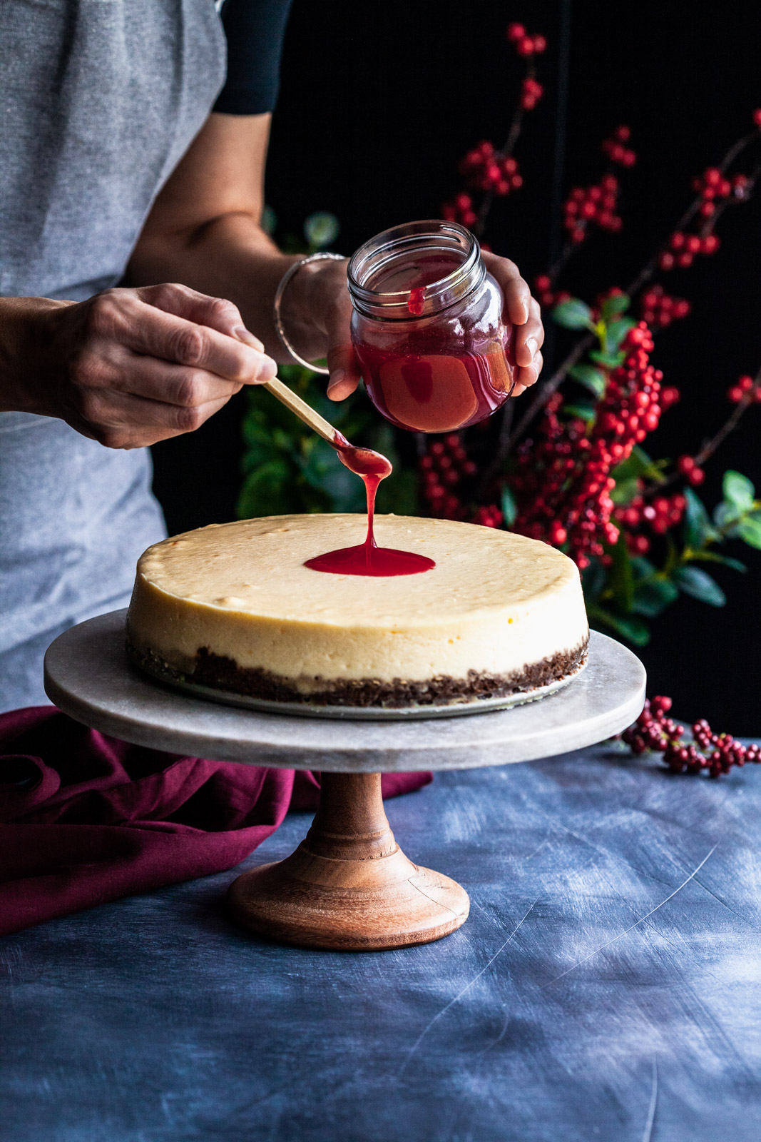 Cranberry Orange Cheesecake