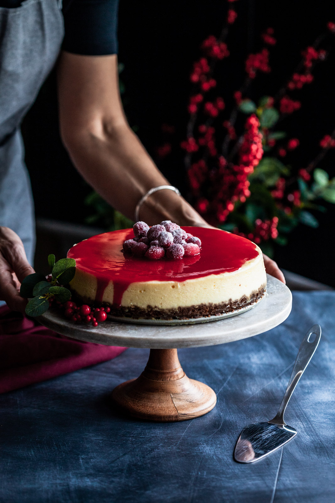 Cranberry Orange Cheesecake