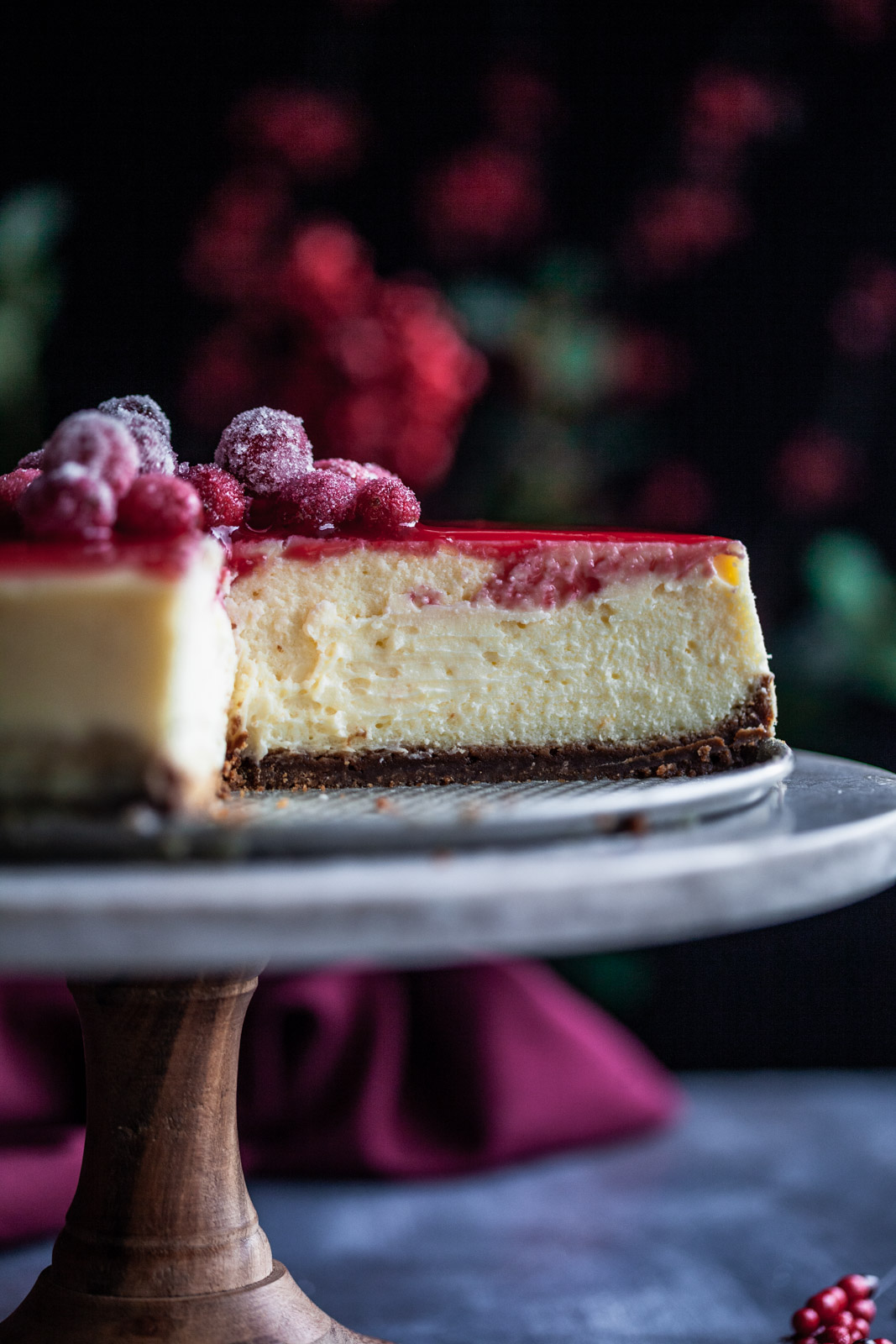 Cranberry Orange Cheesecake