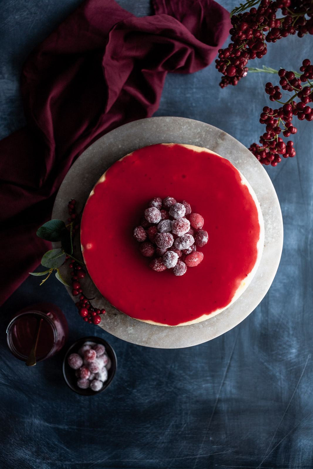 Cranberry Orange Cheesecake